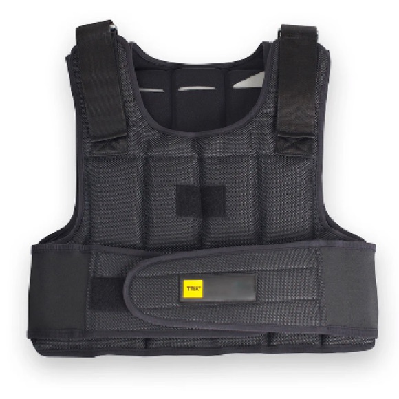 Black Weighted Vest Adjustable Fitness Wearable